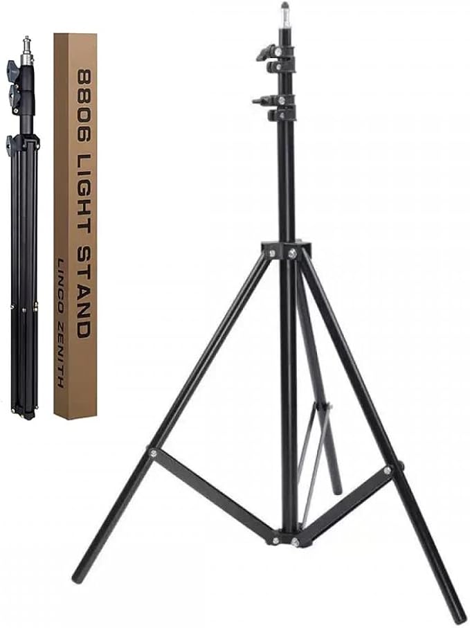 Tripod Kamera Işık Ayağı Döküm Demir 940GR Fotoğraf Makinesi Paraflaş Kamera 70 cm-210 cm Açılabilir Katlanabilir Tripod Yayıncı Vlog Youtuber Işık Tripod Ayağı TR8899 - Görsel 3