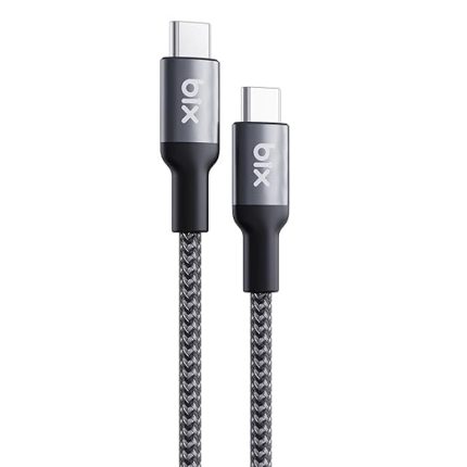 BXCC241 Type-C to Type-C 240W USB-IF Metal Başlıklı Örgülü Şarj & Data Kablosu 1.8 Metre MacBook iPad uyumlu