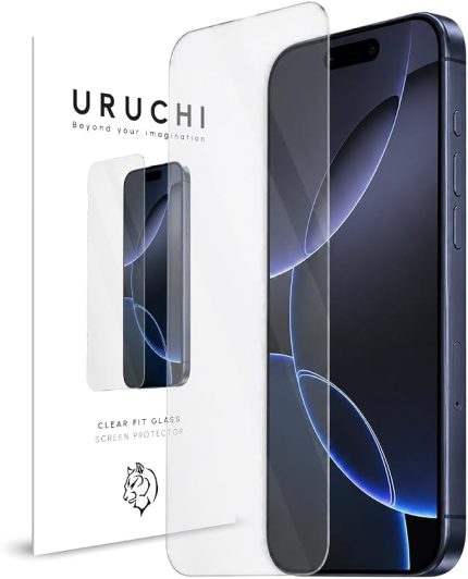 Cam Ekran Koruyucu HD Görüntü Tamperli Cam, Darbeye Dayanıklı Dinamik Çerçeve Uyumlu, Kılıf Dostu(Çerçeve yok) (URUCHIIPHONECLEARGLASS, iPhone 17/16 Pro (6.3"))