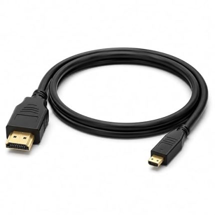 PX-1121 Micro HDMI to HDMI Kablo, 1.5 Metre 1080P Full HD Hdmi Görüntü ve Ses Aktarım Kablosu, Micro Hdmi Type-D Kamera Tablet Mini Laptop Raspberry Pi TV Monitör Projeksiyon Bağlantı Kablosu