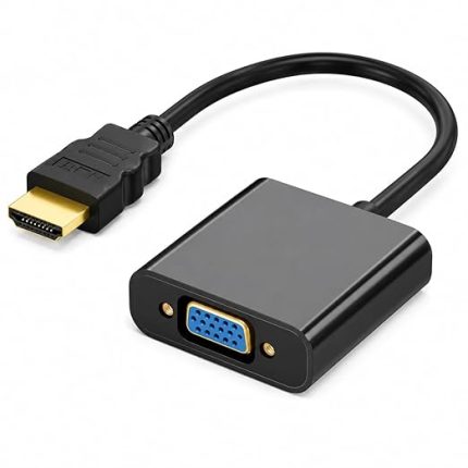 PX-1240S HDMI to VGA Çevirici Adaptör, 30 cm Dijital Görüntü Dönüştürücü, HDMI Erkek VGA Dişi, Full HD Destekli Siyah Kablo Aparatı, PC Laptop Projeksiyon Monitör Uyumlu