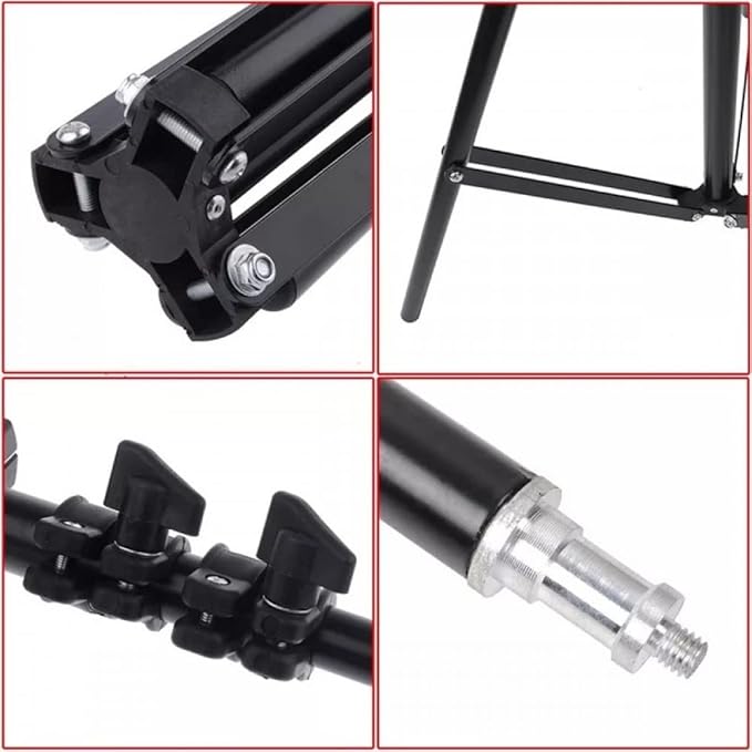 Tripod Kamera Işık Ayağı Döküm Demir 940GR Fotoğraf Makinesi Paraflaş Kamera 70 cm-210 cm Açılabilir Katlanabilir Tripod Yayıncı Vlog Youtuber Işık Tripod Ayağı TR8899 - Görsel 4