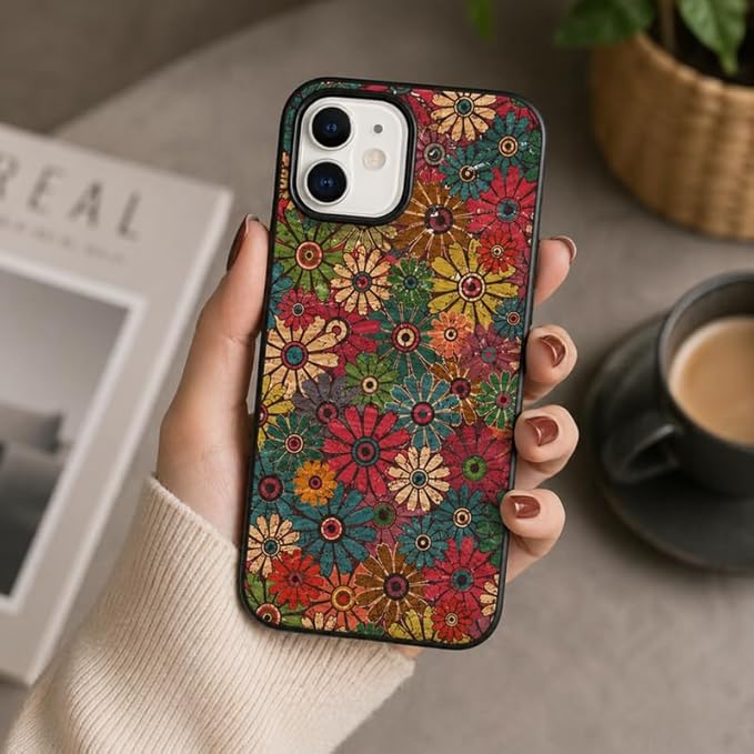 Xiaomi Poco M6 Pro ile Uyumlu Kılıf Zebana Vintage Kumaş Kılıf Desen 1 - Görsel 3