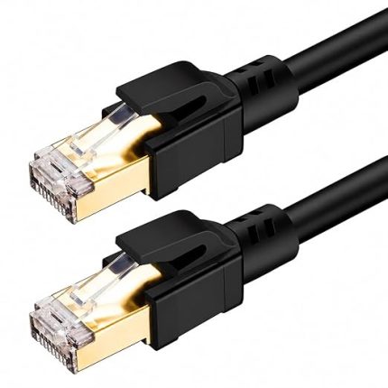 PX-5214 1 Metre Cat8 Ethernet Kablosu, 10Gbps Yüksek Hızlı RJ45 Ağ Kablosu, S/FTP 600MHz Gaming Modem Router Switch Patch İnternet Kablosu