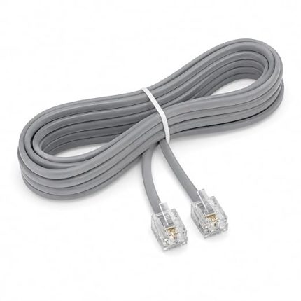 PX-KKT10 2CX0.10mmx7 10 Metre ADSL RJ11 Telefon Kablosu Gri, ADSL, VDSL 2 Canlı Kablo