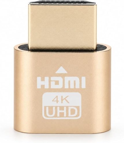 PX-5245 HDMI Dummy Plug 4K UHD Sanal Monitör Emülatörü, HDMI Ekran Kartı Dummy Adaptör, Mining Rig, Bitcoin, Headless PC ve Uzaktan Erişim İçin Monitör Taklit Aparatı