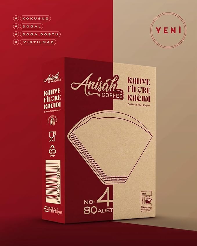 Coffee 80'li Filtre Kahve Kağıdı | Kokusuz | Kimyasalsız | Doğa Dostu | Yırtılmaz | Kokusuz Kimyasalsız Doğa Dostu Yırtılmaz - Görsel 2