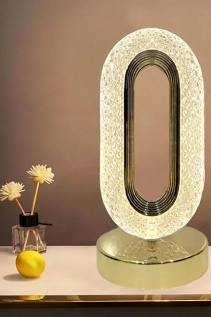 Vista Şarjlı Dokunmatik Dekoratif Dim Edilebilir Masa Lambası (Gold, Kristal Elmas)