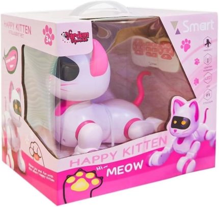 Uzaktan Kumandalı İnteraktif Şarjlı Akıllı Kedi, Dokunmatik Sensörlü Işıklı Robot Kedi, Dans Eden Yürüyen Programlanabilir Oyuncak Robot Pet GAW-6602