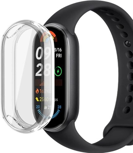 [Soft-Case] Xiaomi Mi Band 10 ile Uyumlu 360° Kasa Koruyucu Kılıf Yumuşak TPU Malzeme Dokunmatiği ve Netliği Etkilemeyen Darbelere Karşı Xiaomi Mi Band 10 Ekran Koruyuculu Kılıf (Şeffaf)