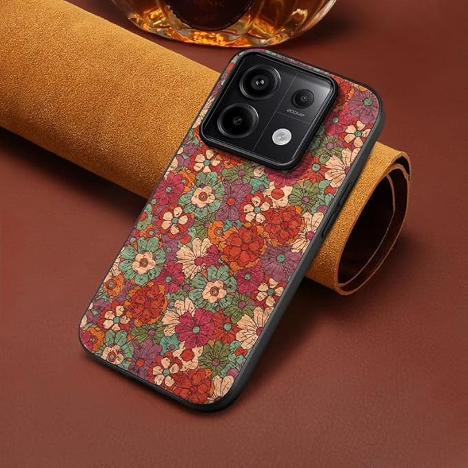 Xiaomi Poco M6 Pro ile Uyumlu Kılıf Zebana Vintage Kumaş Kılıf Desen 1 - Görsel 2