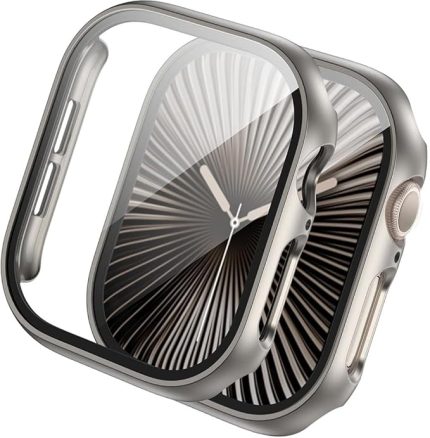 Watch 10/11 Serisi 46mm ile uyumlu Sert PC Kasa ve Ekran Koruyucu 35
