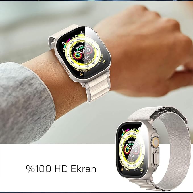 Watch 10/11 Serisi 46mm ile uyumlu Sert PC Kasa ve Ekran Koruyucu 35 - Görsel 4