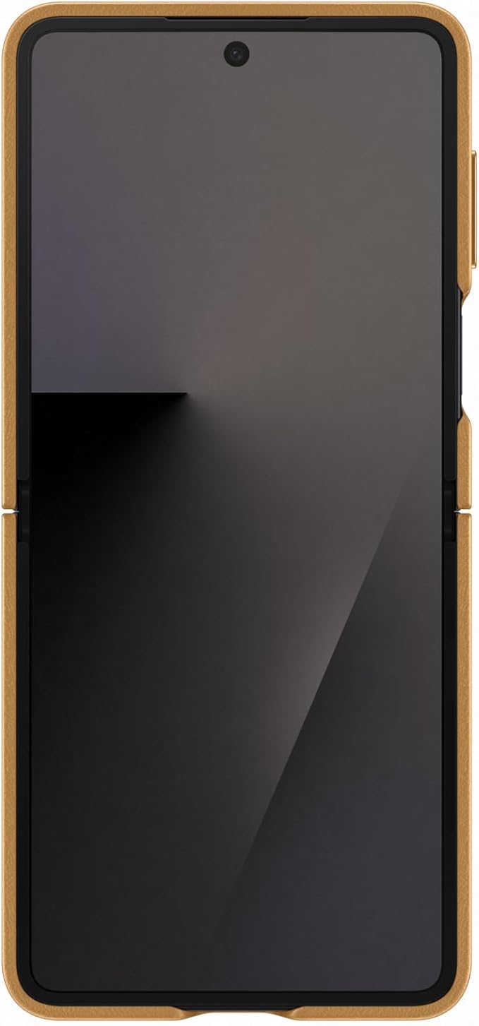 Galaxy Z Flip7 Deri Kılıf, Camel - Görsel 4