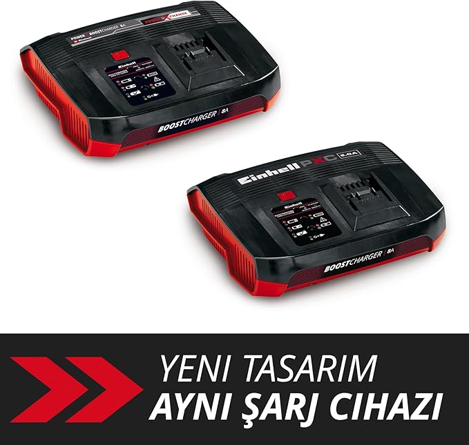 Einhell Şarj Cihazı Power X-Boostcharger 8A Power X-Change (Li-Ion, tüm PXC aküler için uygun, daha hızlı şarj için boost modu, 7 aşamalı LED durum göstergesi) - 4512155 - Görsel 3