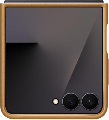 Galaxy Z Flip7 Deri Kılıf, Camel
