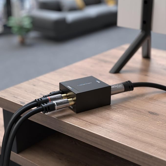 – 7,5m – cinch kablo, 2 cinch-2 cinch, stereo ses kablosu (koaksiyel, RCA fiş/fiş, analog veya dijital, derin bas hoparlör/amplifikatör/HiFi ve ev sineması/Blu-ray/alıcı için, siyah) - Görsel 5