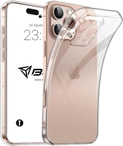iPhone 16 Pro Kamera Korumalı Şeffaf Silikon Kılıf
