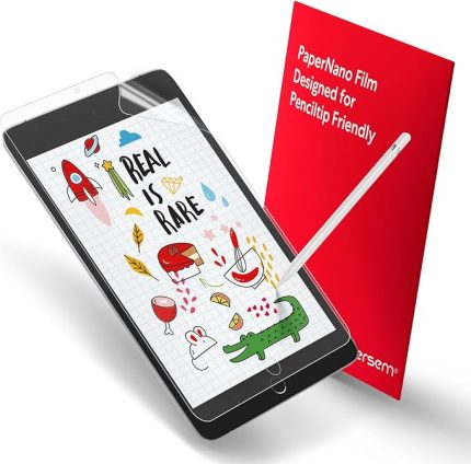 iPad Mini 5 (2019) ve iPad Mini 4 ile Uyumlu 2 Paket Paperfeel Ekran Koruyucu, Kolay Kurulum Kiti ile Kalem Uyumlu Parlama Önleyici