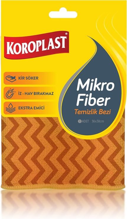 Mikrofiber Temizlik Bezi Tekli, Hızlı Kuruyan Uzun Ömürlü Mikrofiber Bez 30x30 cm, Yüksek Emiş Gücü, Tüy ve Çizik Bırakmayan Toz Temizlik Bezi, Mutfak, Ofis, Ev ve Araç Temizliği için İdeal