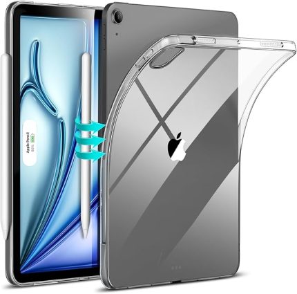 iPad Air 11 inç M3 2025/M2 2024, iPad Air 6./5./4. Nesil (2022/2020), İnce ve Hafif, Sararmaya Dayanıklı, Şeffaf Arka Kapak, Kalem Pro ve Kalem (USB-C), Zero Serisi, Şeffaf