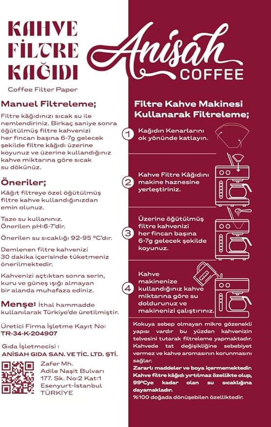 Coffee 80'li Filtre Kahve Kağıdı | Kokusuz | Kimyasalsız | Doğa Dostu | Yırtılmaz | Kokusuz Kimyasalsız Doğa Dostu Yırtılmaz - Görsel 3