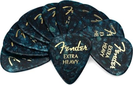 »351 SHAPE CLASSIC PICKS« Selüloit Penalar - Şekil: 351-12'li Paket - Kalınlık: X-Heavy - Renk: Ocean Moto