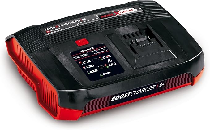 Einhell Şarj Cihazı Power X-Boostcharger 8A Power X-Change (Li-Ion, tüm PXC aküler için uygun, daha hızlı şarj için boost modu, 7 aşamalı LED durum göstergesi) - 4512155