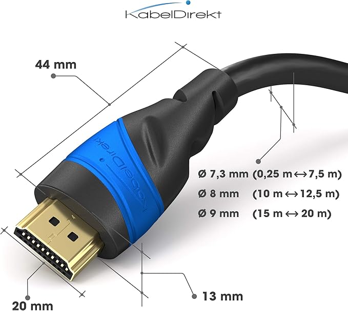 – 8K/4K HDMI kablosu – 2 m – 8K@60 Hz (hızlı Ultra HD için ekstra bakır, 4K@120 Hz/8K@60 Hz – HDMI 2.0 ile uyumlu, Ethernet ile yüksek hız, Blu-ray/PS5/Xbox serisi X/anahtar, siyah) - Görsel 5