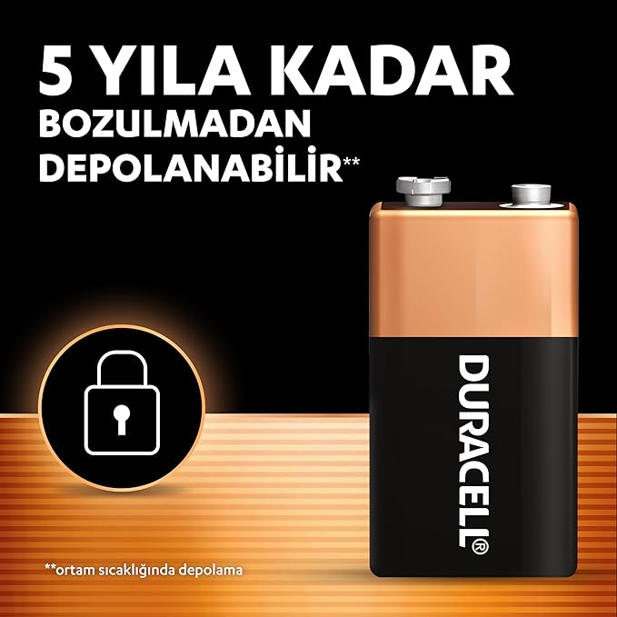 BASIC Alkalin 9V Pil (1'li Paket) – Çok Amaçlı Alkalin Pil 9V – Daha Uzun Ömürlü – Günlük Cihazlar için Güvenilir Güç – Plastik İçermeyen Ambalaj - MN1604 - Görsel 3