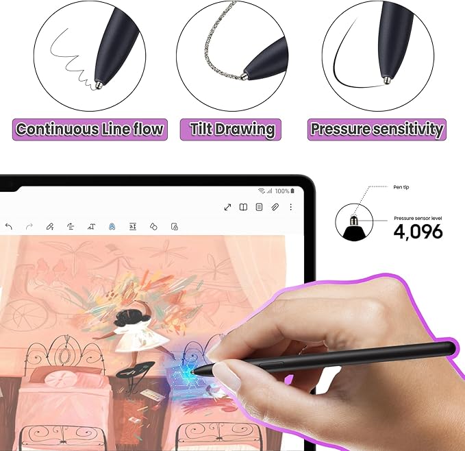 [2 Paket Titan Alaşım Uçları, Samsung Galaxy Tab S9 / S7 / S8 / Akıllı Telefon Galaxy S22 / Galaxy S23 Ultra Kalem Stylus'u ile Uyumlu, Aşınma Yok, Değiştirilebilir Paslanmaz Uç Kalem Ucu - Görsel 3