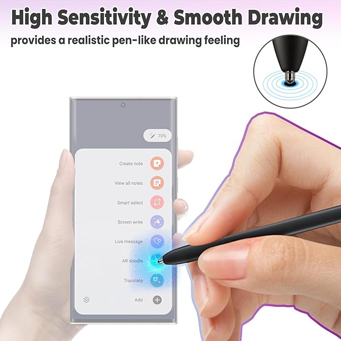 [2 Paket Titan Alaşım Uçları, Samsung Galaxy Tab S9 / S7 / S8 / Akıllı Telefon Galaxy S22 / Galaxy S23 Ultra Kalem Stylus'u ile Uyumlu, Aşınma Yok, Değiştirilebilir Paslanmaz Uç Kalem Ucu - Görsel 2