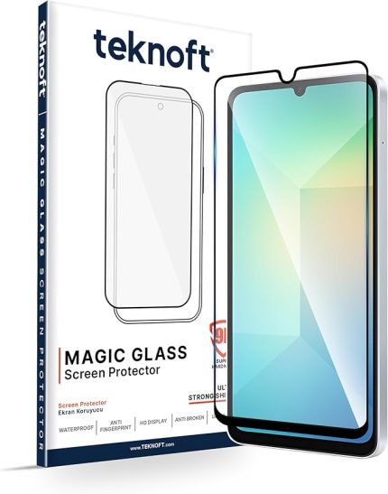 Samsung Galaxy A06-A06S için Ekstra Güçlü Tam Koruma Sağlayan 9H Sertliğinde Leke ve Parmak İzi Tutmayan HD Görüntü Sağlayan Premium Ekran Koruyucu Kırılmaz Cam (Galaxy A06-A06S)