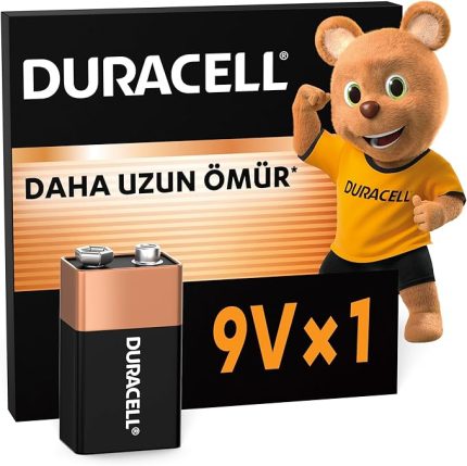 BASIC Alkalin 9V Pil (1'li Paket) – Çok Amaçlı Alkalin Pil 9V – Daha Uzun Ömürlü – Günlük Cihazlar için Güvenilir Güç – Plastik İçermeyen Ambalaj - MN1604