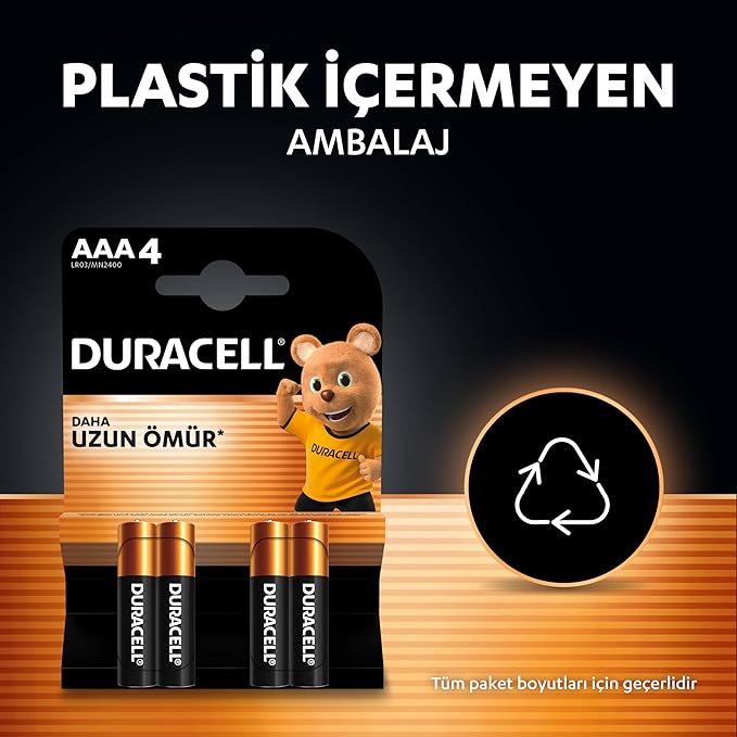 BASIC AAA Alkalin İnce Kalem Pil (10'lu Paket) – 1,5V – Daha Uzun Ömürlü – Günlük Cihazlar için Güvenilir Güç – Plastik İçermeyen Ambalaj - MN2400 - Görsel 5