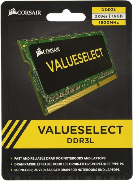 Value Select SODIMM 16GB (2X8GB) 1600Mhz CL16 1.35V DDR3 Ram (CMSO16GX3M2CL1600C11)