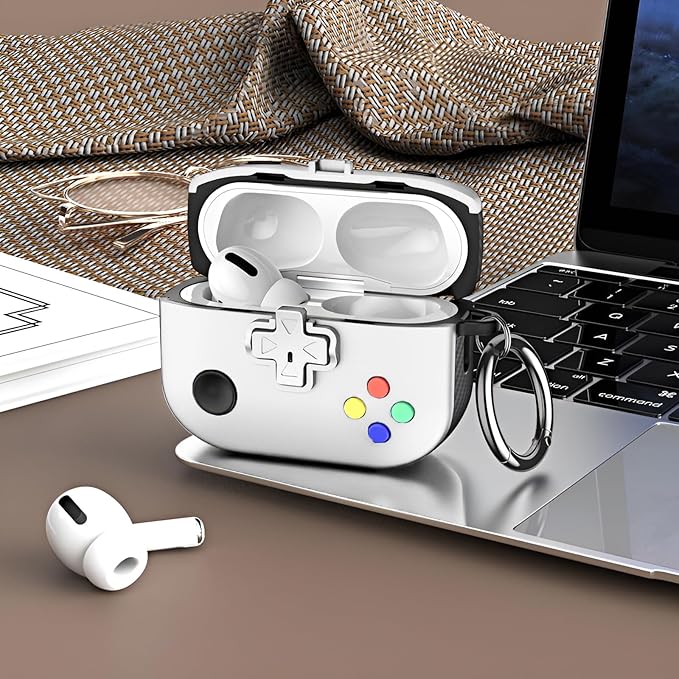 Airpods 3 ile Uyumlu Gaming Serisi Hybrid Tasarım Kılıf - İç Kısmı TPU - Dış Kısmı Polikarbonat - Kenarları Fiber Karbon Kaplama Premium Tasarım ve Mükemmel Koruma (Beyaz, Airpods 3 2021) - Görsel 5