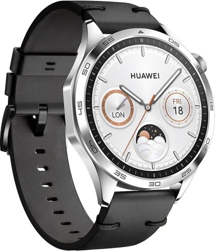 HUAWEI Watch ile Uyumlu 22 mm El Yapımı Hakiki Deri Kordon Ekstra Yumuşak ve Konforlu Kullanım (GT4/Watch 4 Pro/GT3/GT3 Pro/GT2/GT2 Pro) Watch (Gear S3 Frontier/Galaxy Watch 46mm) (Siyah)