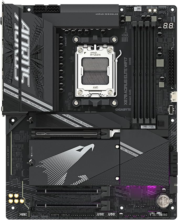 ANAKART AMD AM5 ATX X870 AORUS ELITE WIFI7 - Görsel 2
