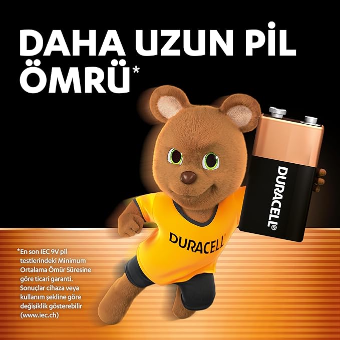 BASIC Alkalin 9V Pil (1'li Paket) – Çok Amaçlı Alkalin Pil 9V – Daha Uzun Ömürlü – Günlük Cihazlar için Güvenilir Güç – Plastik İçermeyen Ambalaj - MN1604 - Görsel 2