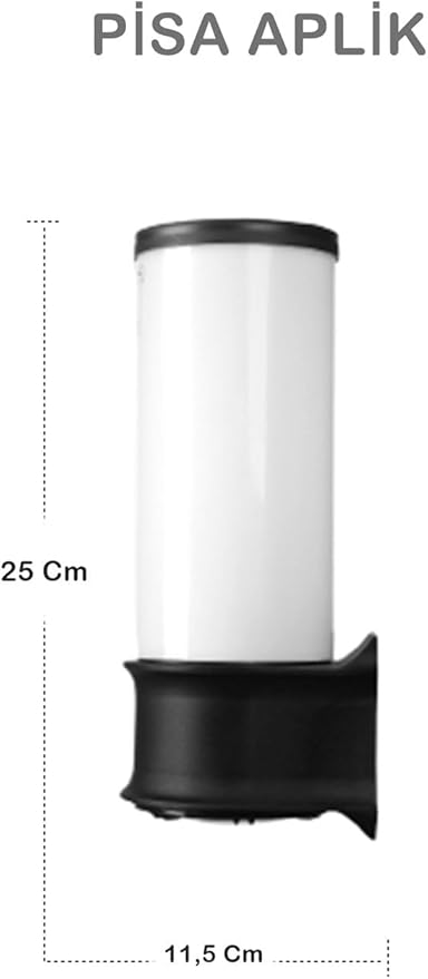 Tekli Sensörlü Aplik Bahçe Lambası Zita Dekoratif Dış Mekan Bahçe Aydınlatma 25 cm Standart E27 Duylu IP54 Suya Dayanıklı (Ampul Hariç) - Görsel 3