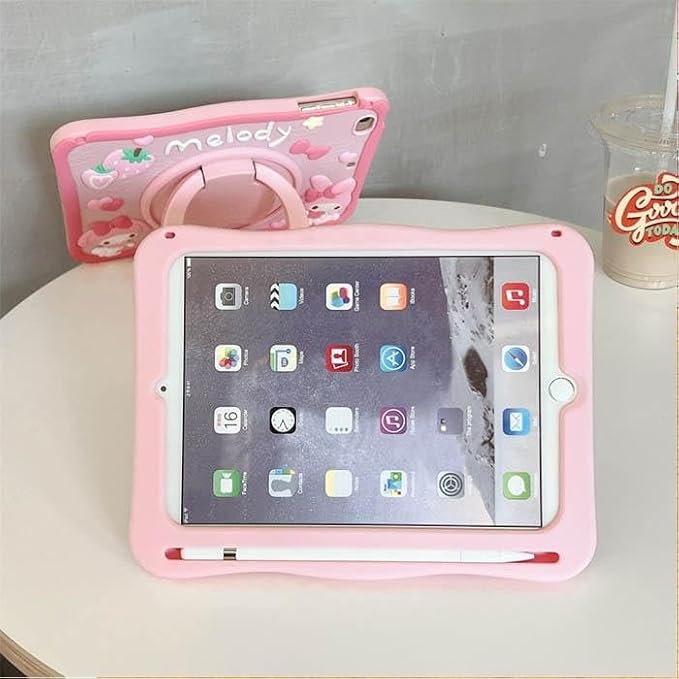 Lenovo için M10 Plus TB-X606F TB-X606X ile uyumlu Kılıf Cute Dolls Standlı Eğlenceli 3D Karekterli Çocuk Kılıfı Melody - Görsel 2
