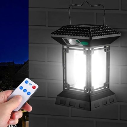Solar Enerjili Hareket Sensörlü ve Uzaktan Kumandalı Işıldak Dış Mekan Işık Uygun Güneş Enerjili Aydınlatma Pinik Kamp Tatil için Bahçe, Veranda, Havuz Kenarı Aydınlatması (CL-T60)