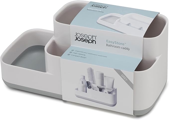 Joseph 70513 Easy-Store Banyo Düzenleyici, Beyaz/Gri - Görsel 4