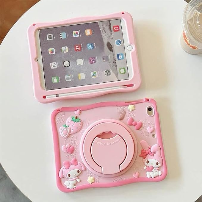 Lenovo için M10 Plus TB-X606F TB-X606X ile uyumlu Kılıf Cute Dolls Standlı Eğlenceli 3D Karekterli Çocuk Kılıfı Melody - Görsel 3