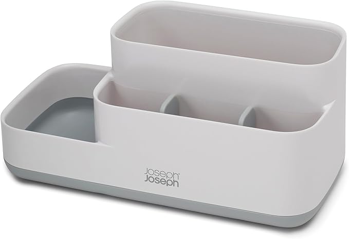 Joseph 70513 Easy-Store Banyo Düzenleyici, Beyaz/Gri - Görsel 2