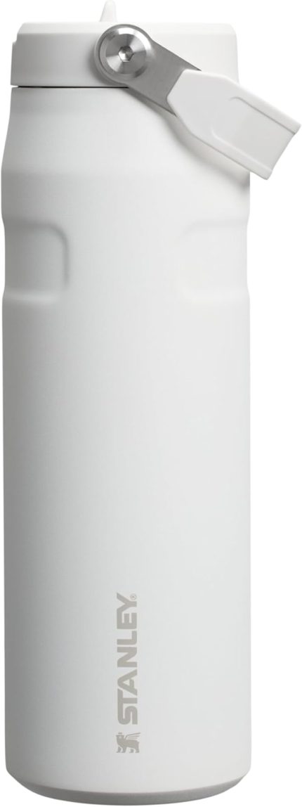 IceFlow™ Aerolight™ Flip Straw 2.0 Pipetli Termos Su Şişesi 0.7 Litre - Beyaz (Frost) | Paslanmaz Çelik