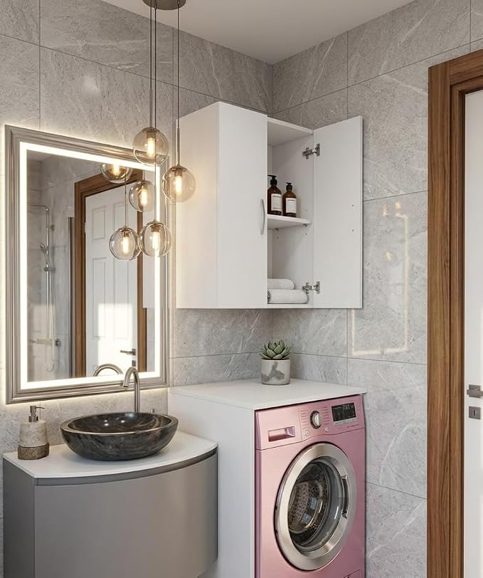 Makinası Üst Dolabı 75 * 60 Banyo Dolabı - Görsel 4