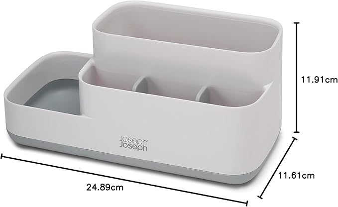 Joseph 70513 Easy-Store Banyo Düzenleyici, Beyaz/Gri - Görsel 5