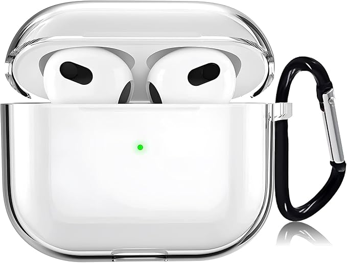 Airpods 3 ile Uyumlu (2021) Şeffaf Cyrstal Clear Ultra Berrak Silikon Kılıf - Alt Üst Ayrı (Airpods 3 2021)